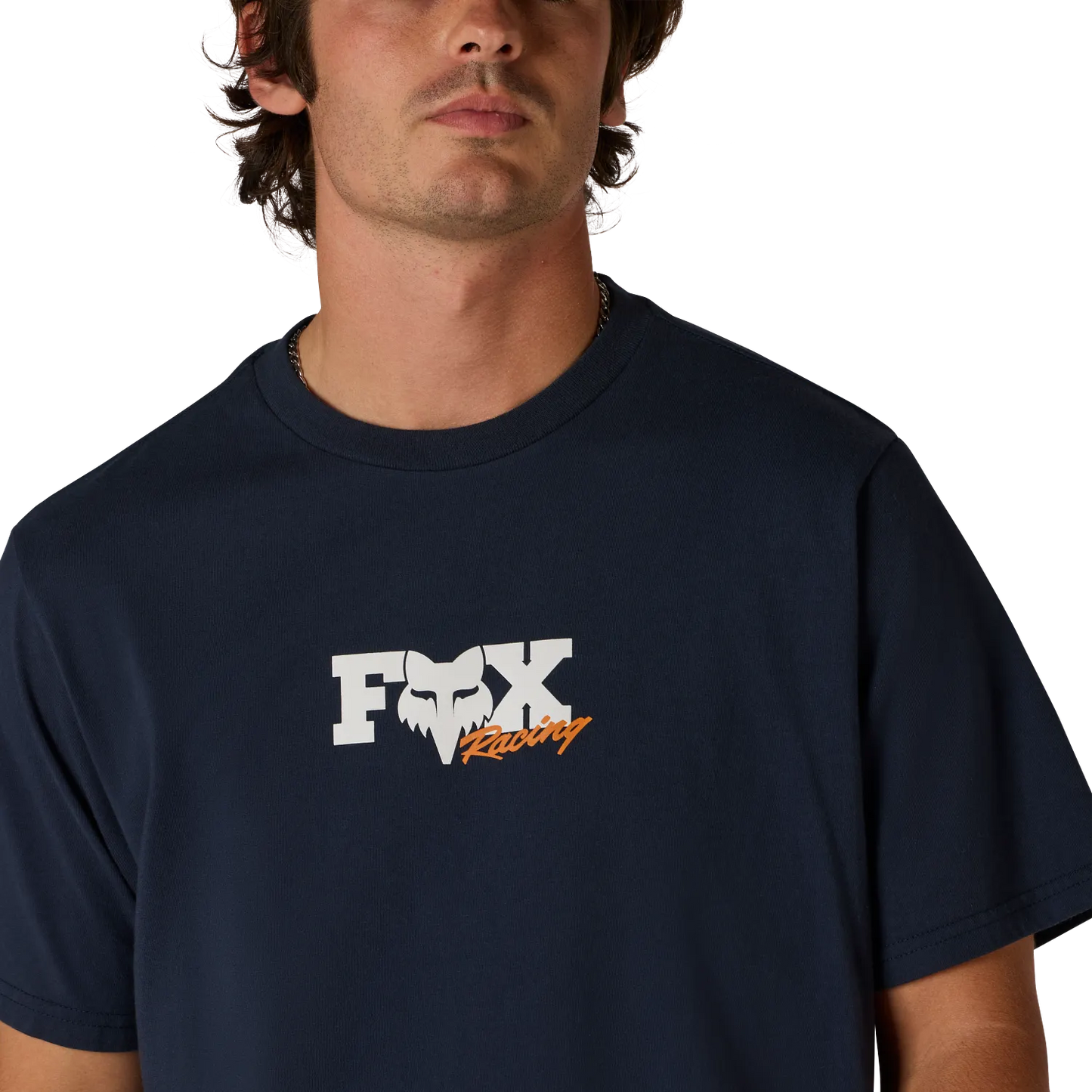 T-Shirt FOX CHECKER 195 ORIGINAL Kurzarm Blau Midnight