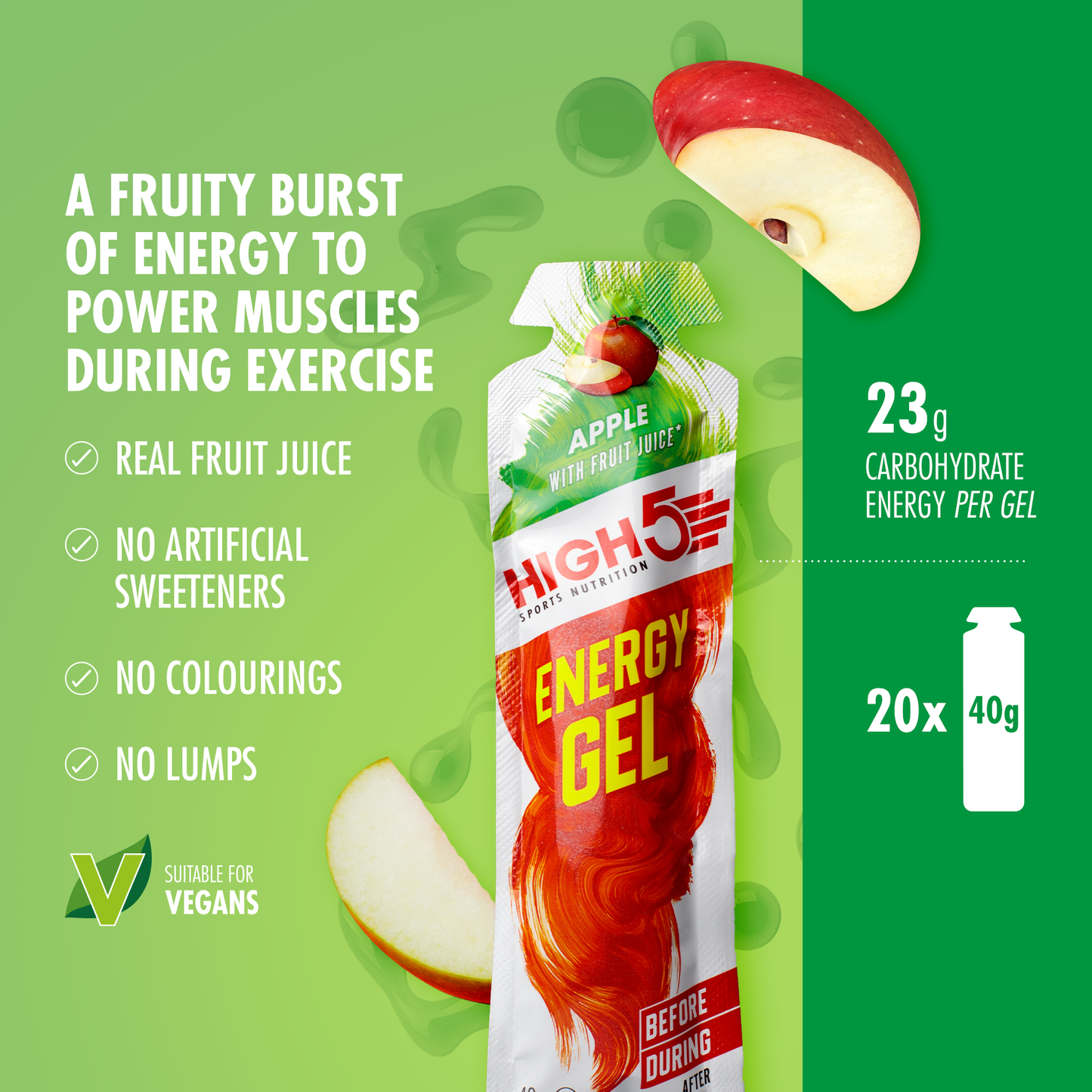 Energetický gel HIGH5 ENERGY GEL (40g) Jablko