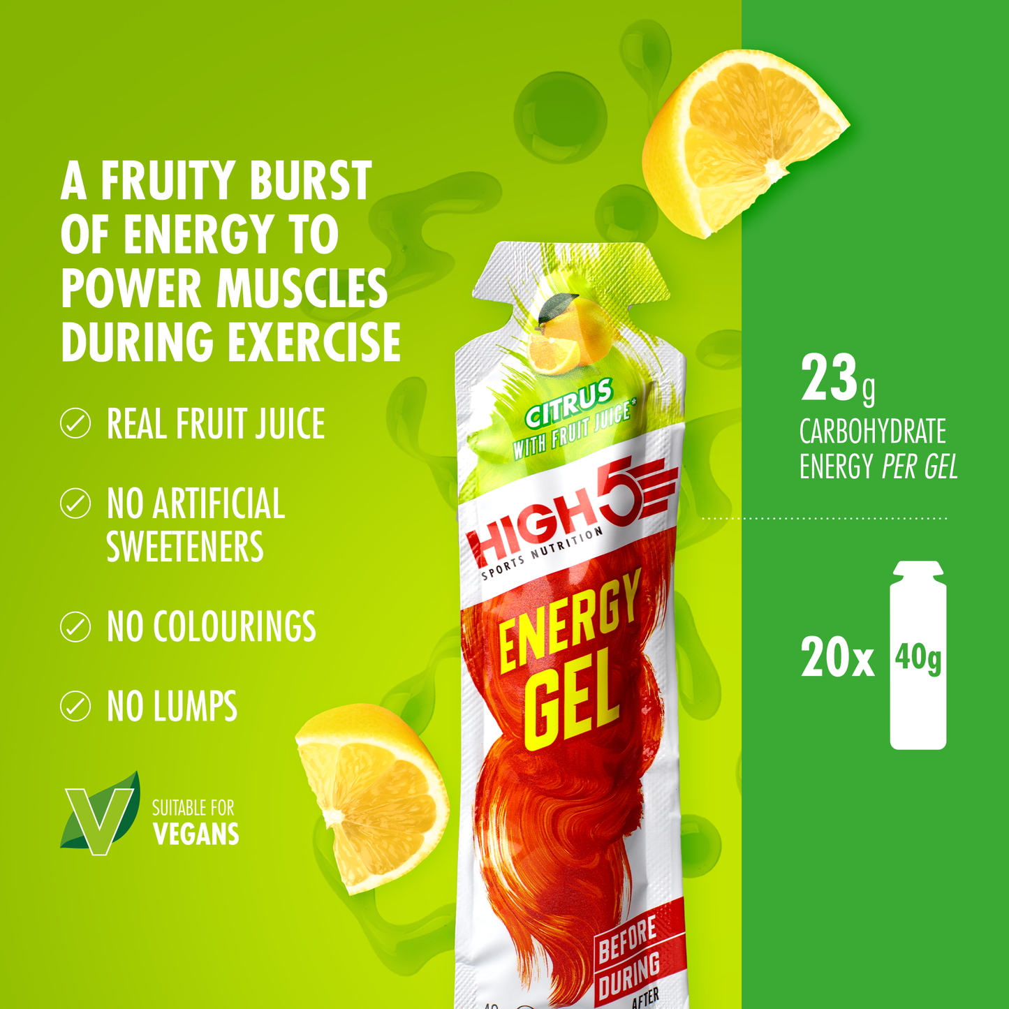 Gel Energetico HIGH5 ENERGY GEL (40g) Limone