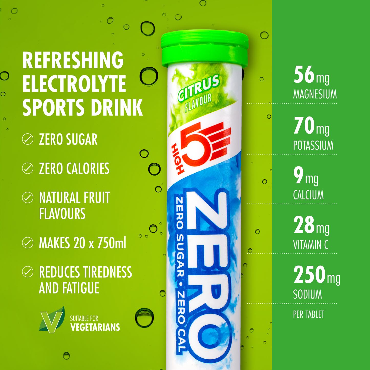 Hydratační elektrolytové tablety HIGH5 ZERO (x20) Citron