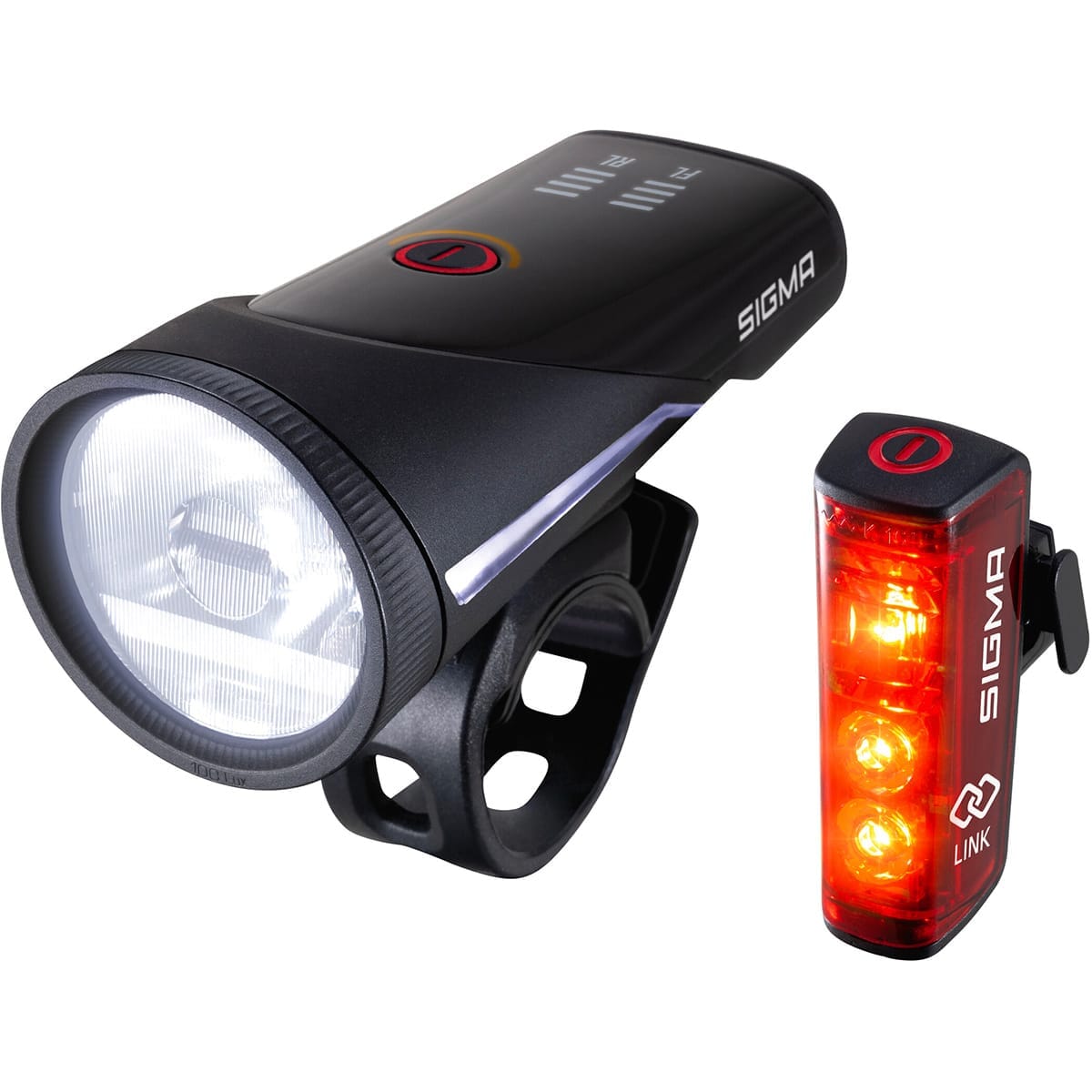 Fram- och bakbelysning SIGMA AURA 100 / BLAZE LINK