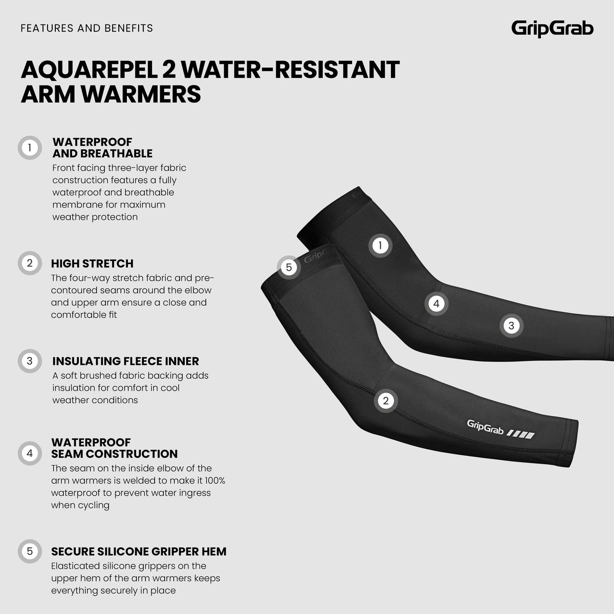 Mustad rattakäised GRIPGRAB AQUAREPEL 2 WATER RESISTANT