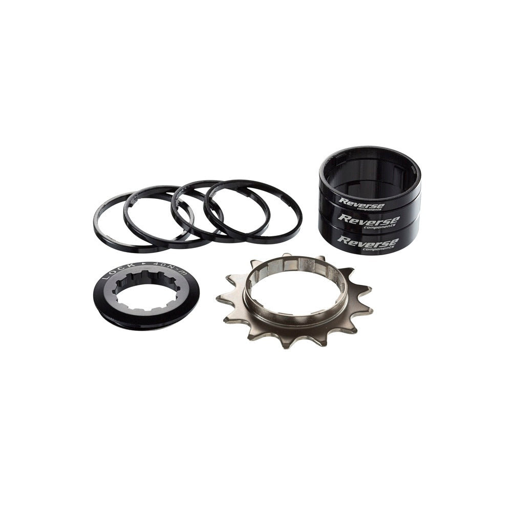 Kit Single Speed com Pinhão 13 Dentes REVERSE COMPONENTS Preto