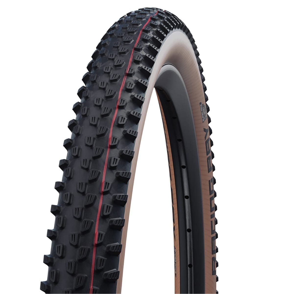 Pneu SCHWALBE RACING RAY N/P 29x2.25 ADDIX SPEEDGRIP SUPERRACE Tubeless Ready Flexível Preto/Castanho