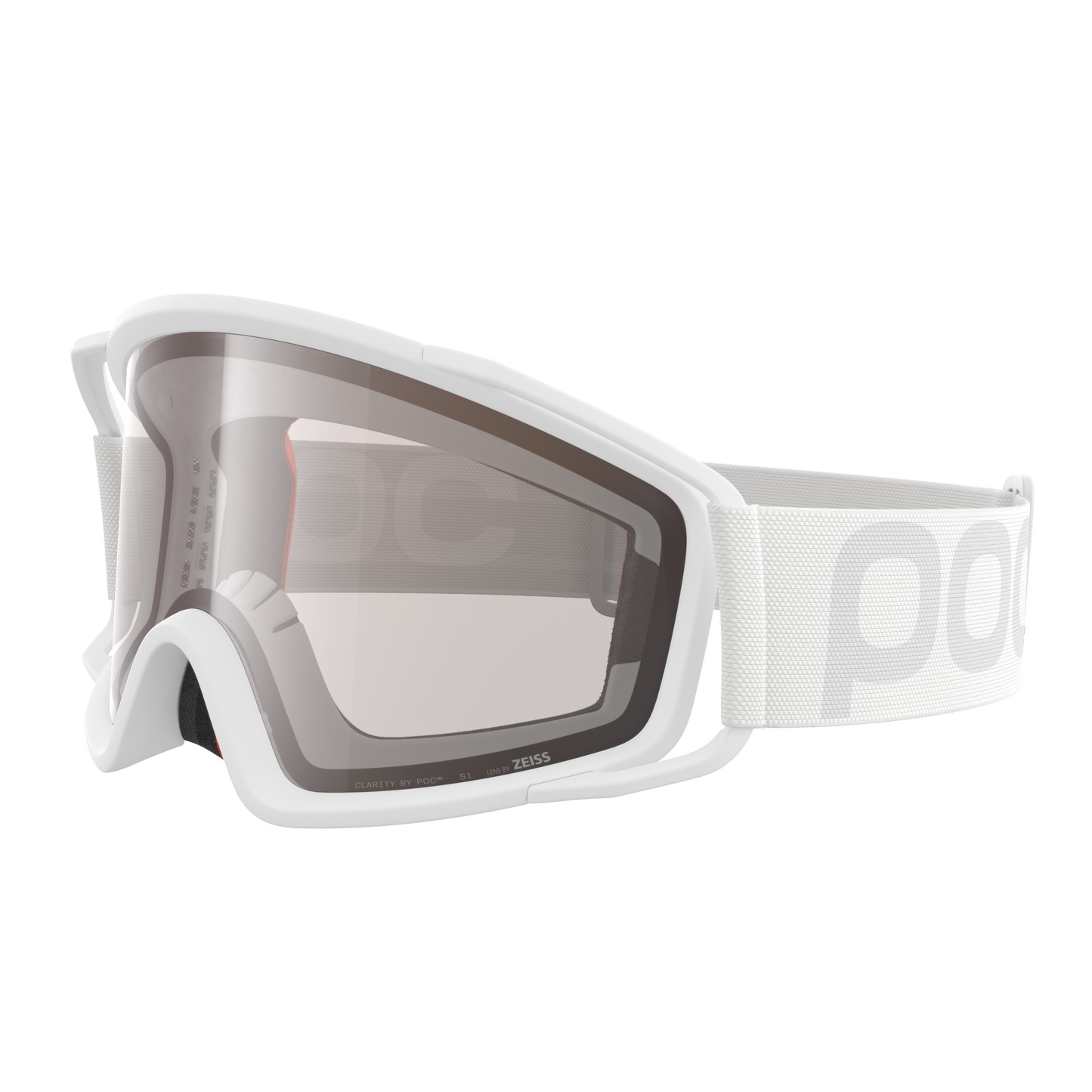 Maska POC ZYGON Bílá Štít Clarity Trail Cloudy Brown