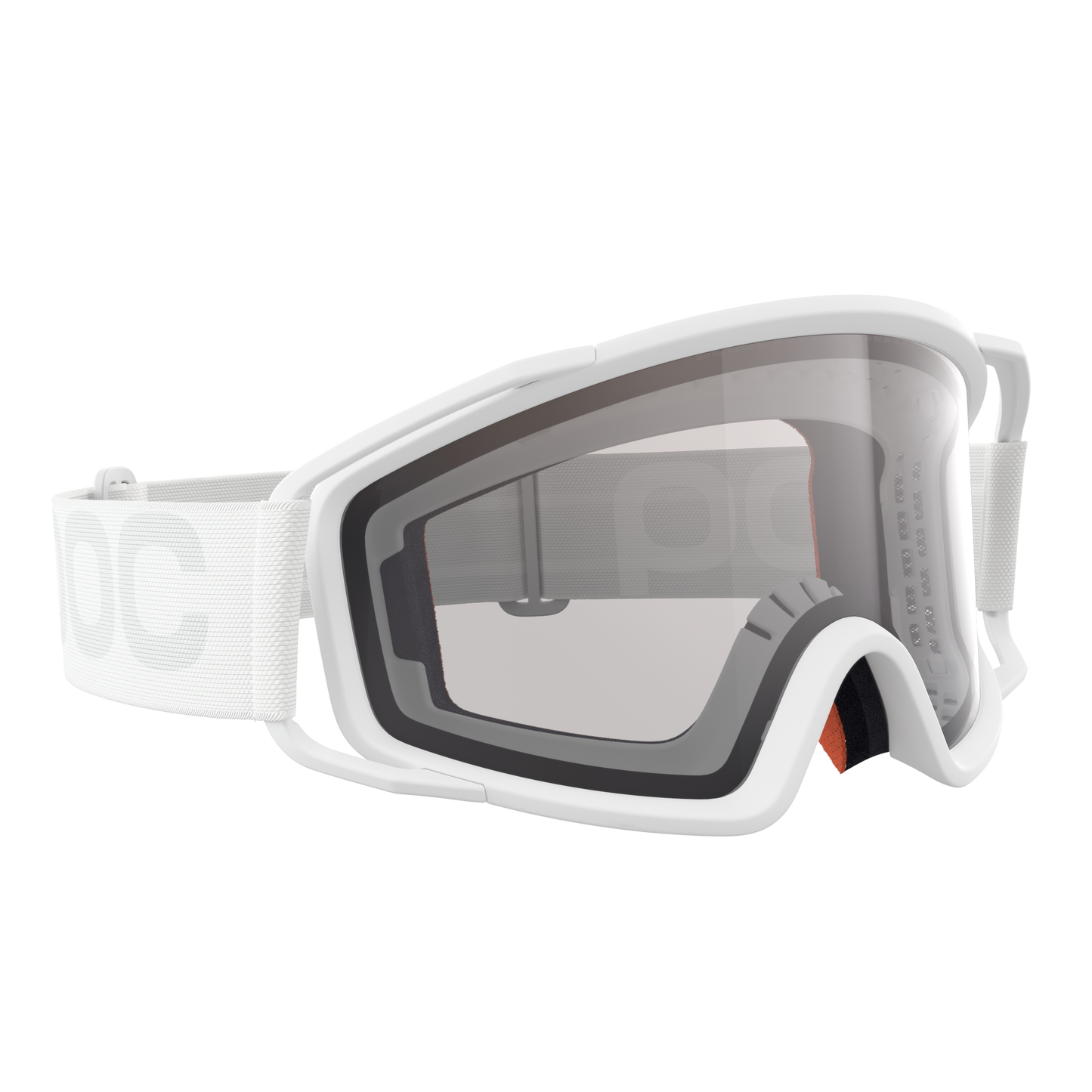 Maska POC ZYGON Bílá Štít Clarity Trail Cloudy Brown