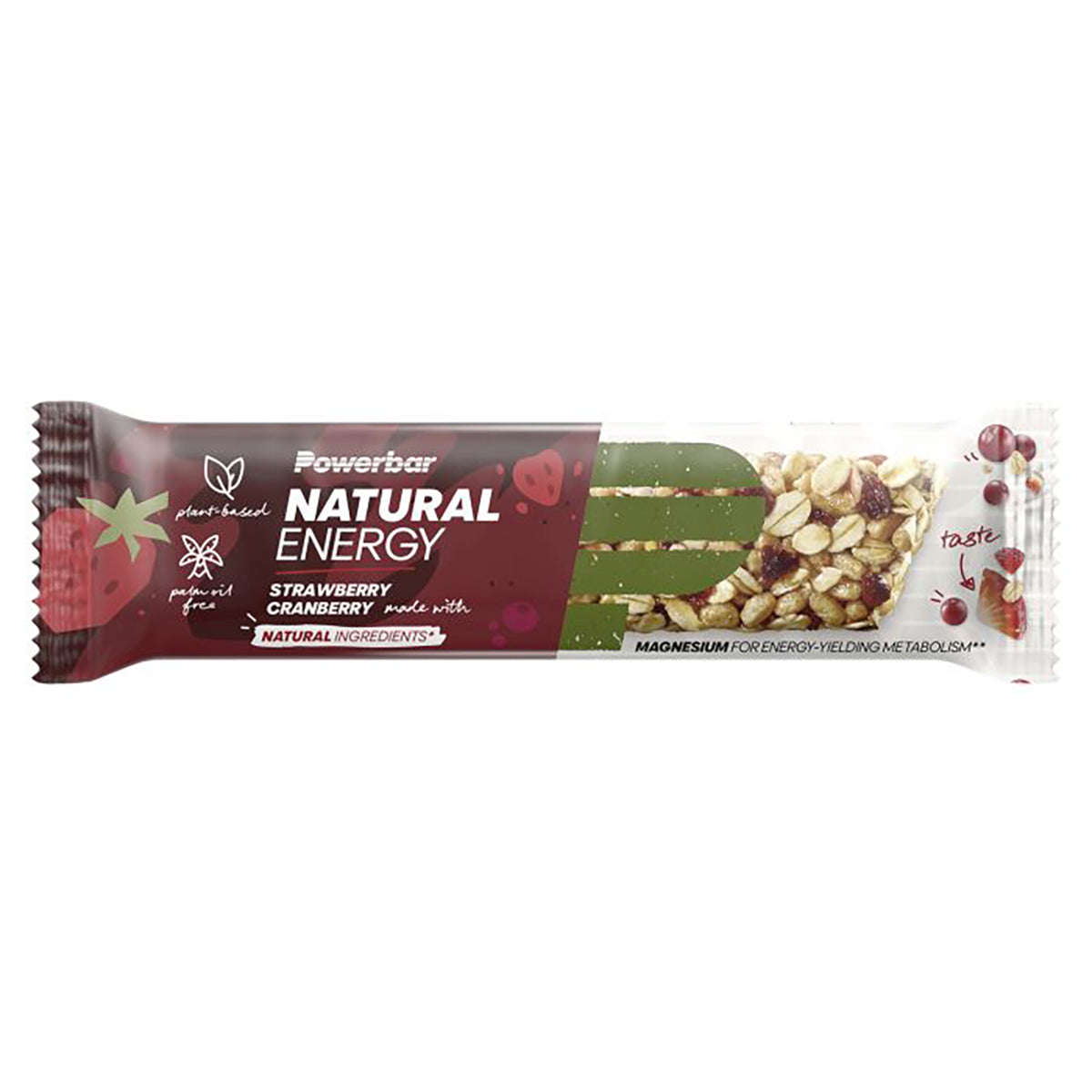 Barra Energética POWERBAR NATURAL ENERGY (40 g) Morango Mirtilo Vermelho