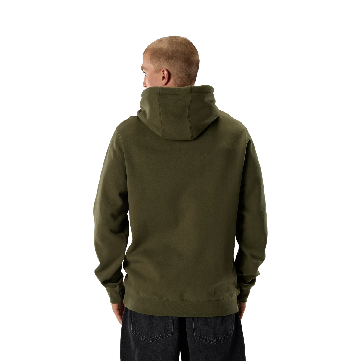 Zelená mikina s kapucí FOX F HEAD X FLEECE