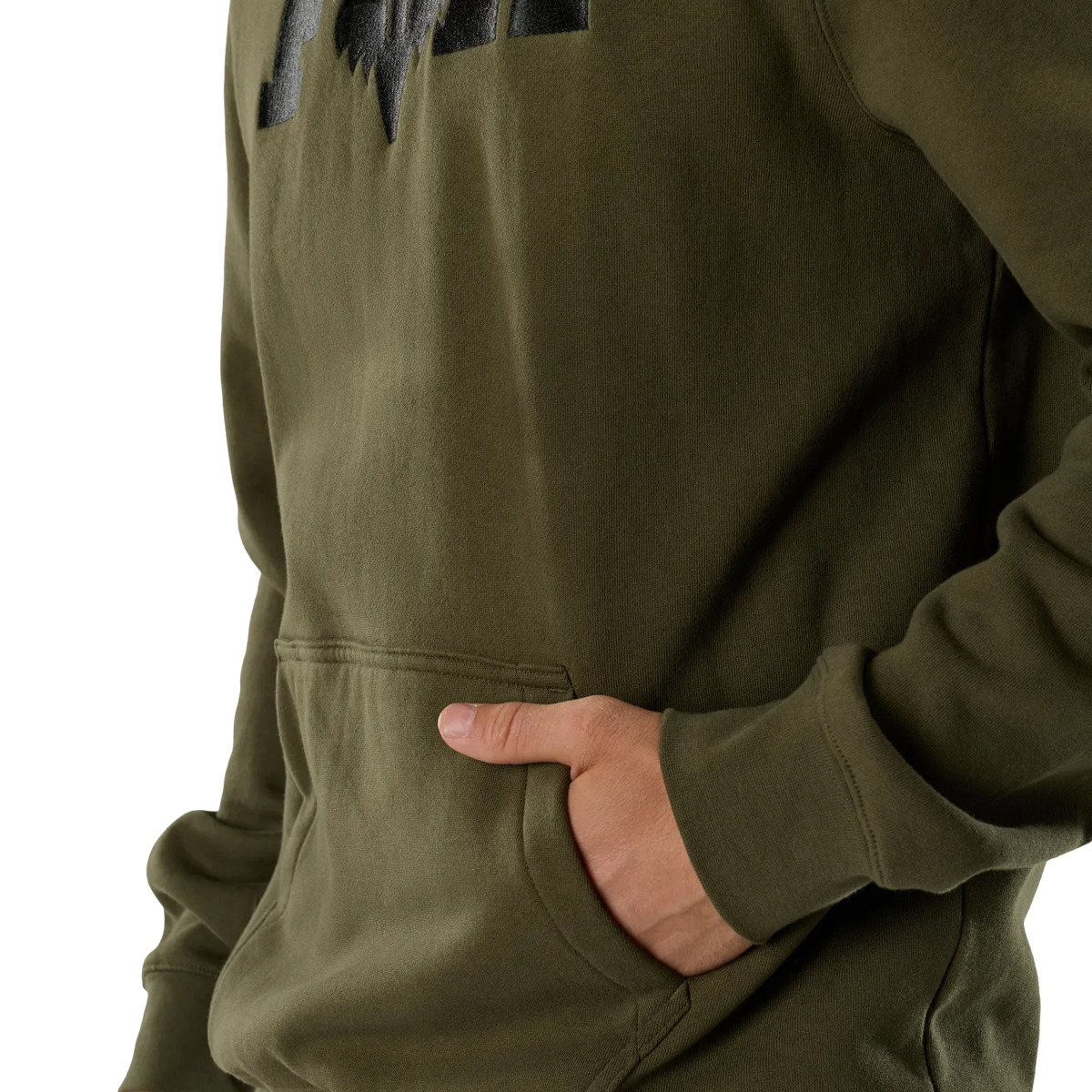 Zelená mikina s kapucí FOX F HEAD X FLEECE