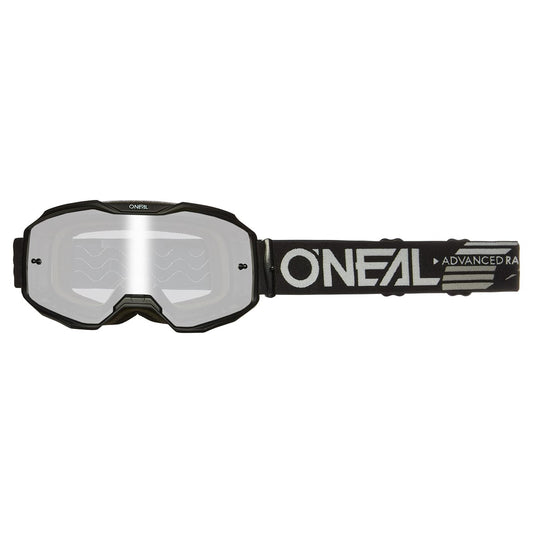 Masque O'NEAL B-10 SOLID Noir Écran Silver Mirror