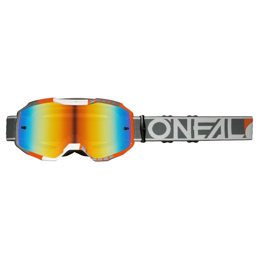 Masque O'NEAL B-10 DUPLEX Blanc/Noir/Orange Écran Radium Rouge