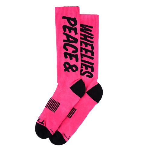 Chaussettes TROY LEE DESIGNS PERFORMANCE PEACE & WHEELIES Fushia
