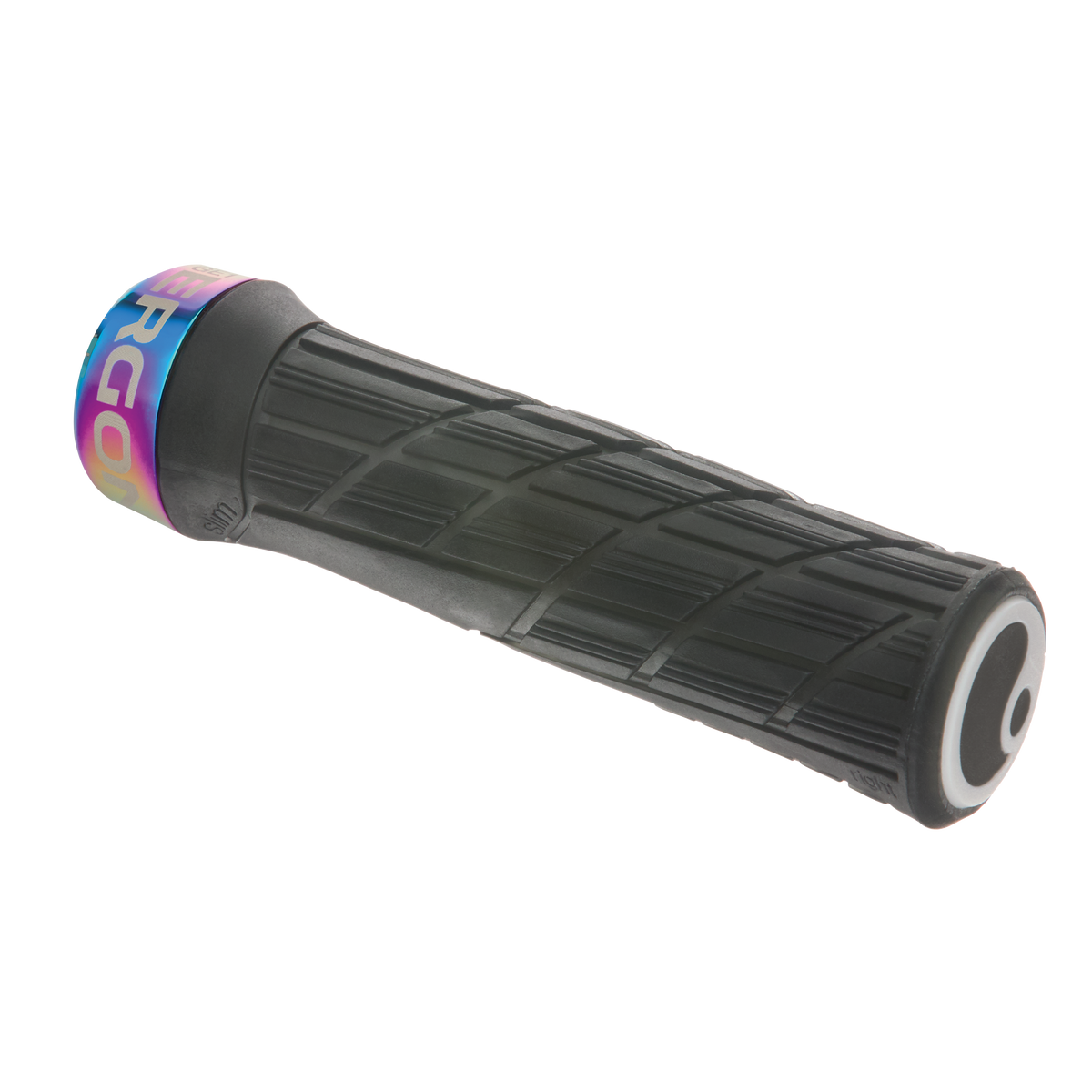 Gripy ERGON GE1 EVO Factory Slim v barvě Stealth Frozen s objímkami v provedení Oil Slick