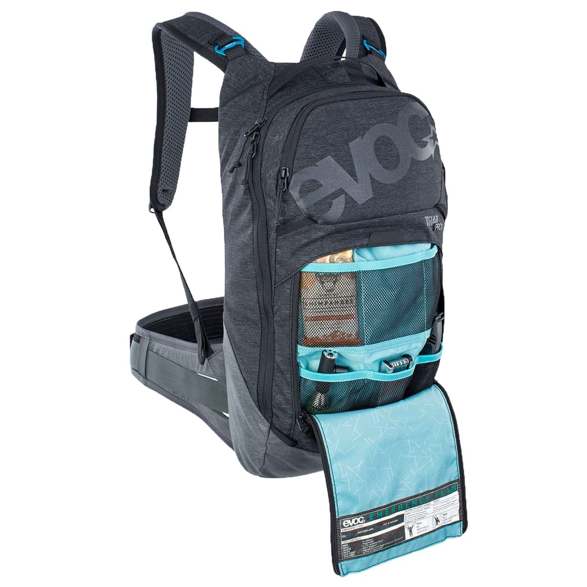 Rygsæk med rygpude EVOC TRAIL PRO 10 Sort