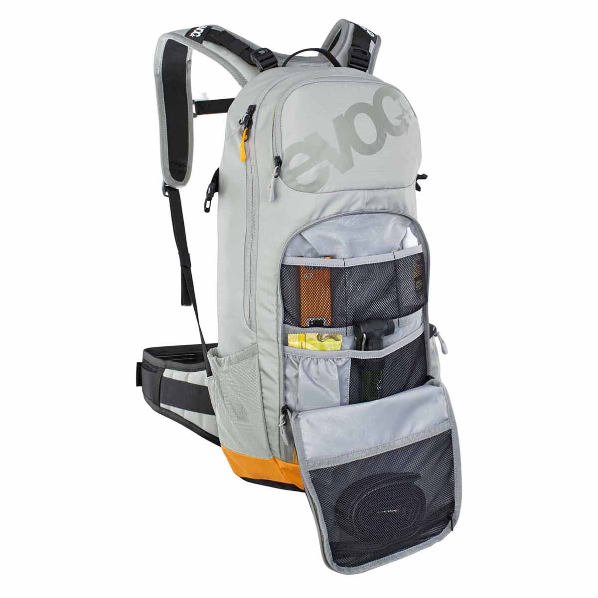 Rucksack mit Rückenprotektor EVOC FR ENDURO E-RIDE 16L Grau/Orange