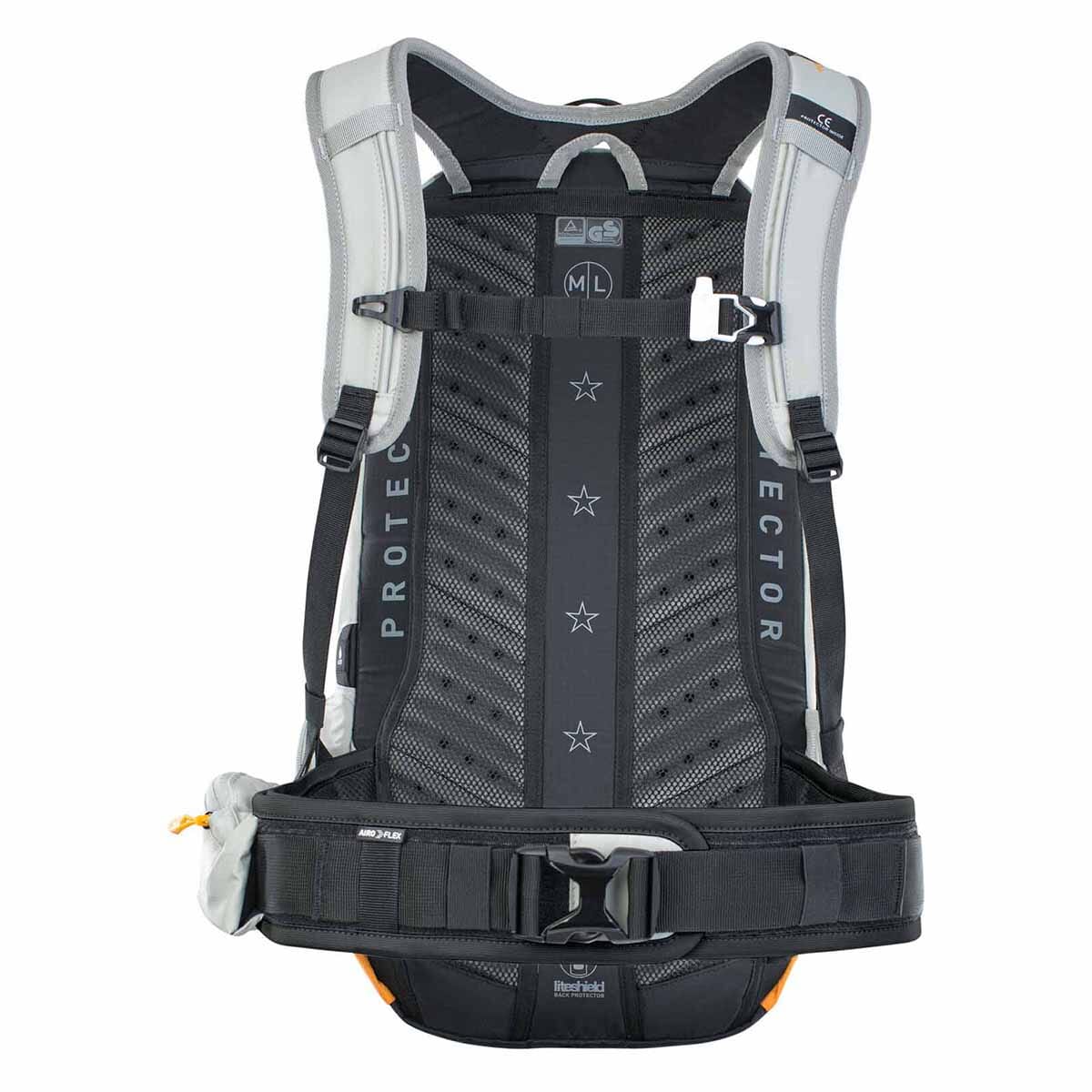 Rucksack mit Rückenprotektor EVOC FR ENDURO E-RIDE 16L Grau/Orange