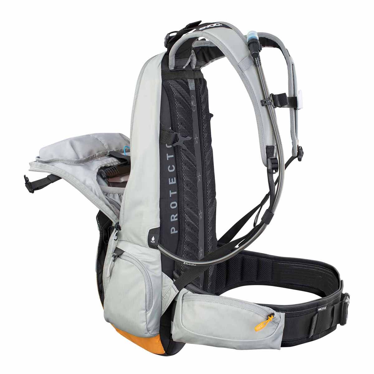 Rucksack mit Rückenprotektor EVOC FR ENDURO E-RIDE 16L Grau/Orange