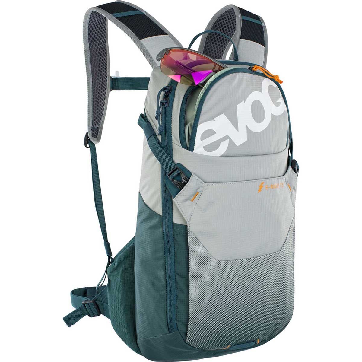 Reppu EVOC E-RIDE 12L Harmaa/Petrol