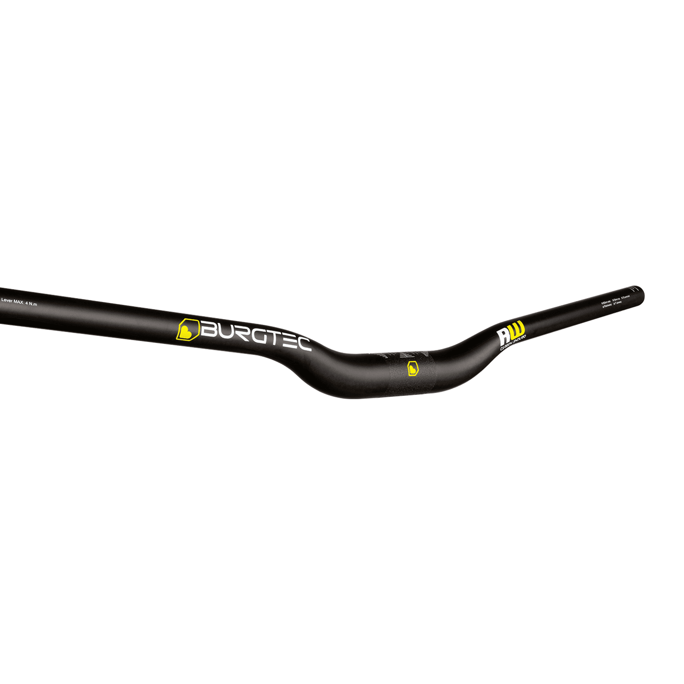 Styr BURGTEC RIDE WIDE ENDURO Rise 30mm 800mm Sort Carbon