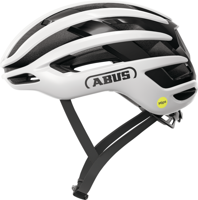 Rennradhelm ABUS AIRBREAKER 2.0 MIPS Shiny Weiß