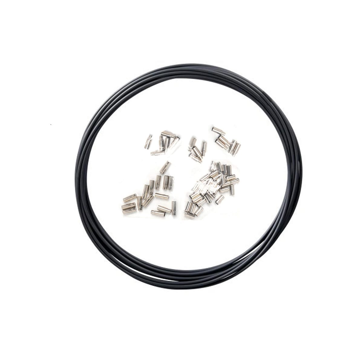 SHIMANO Derailleur Cable Housing Black with End Caps (8 m Roll)