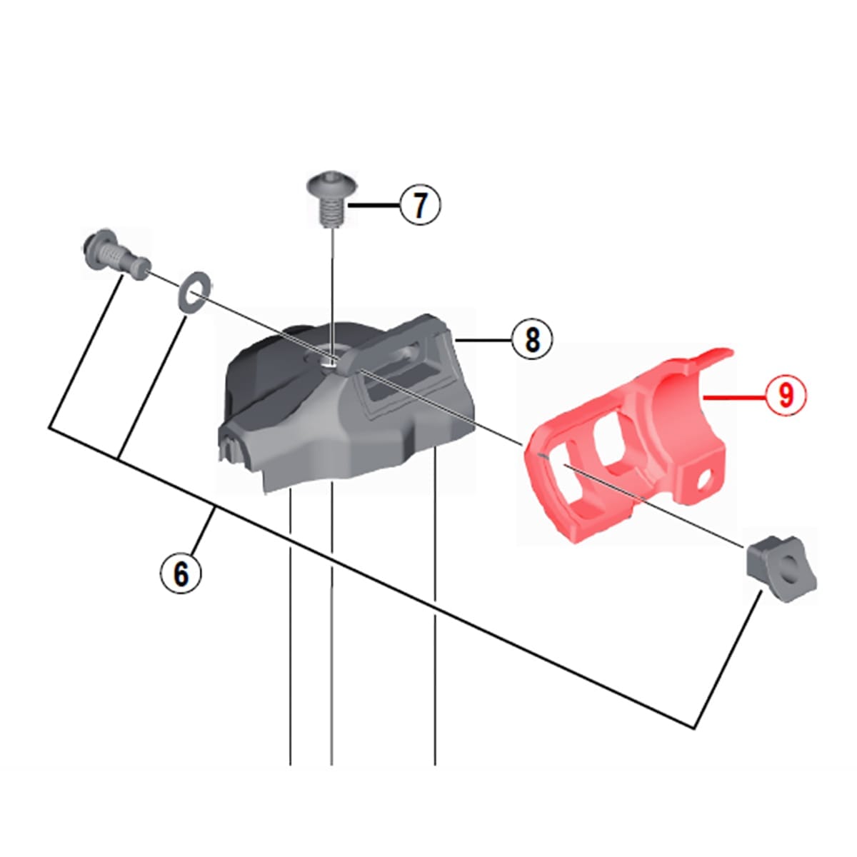 Mounting Bracket for SHIMANO XT M8000i Left Shifter #Y03L81000