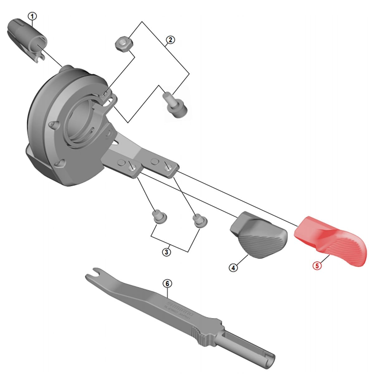 B Push Button for SHIMANO XT Di2 SW-M8050 Left Shifter #Y0B300002