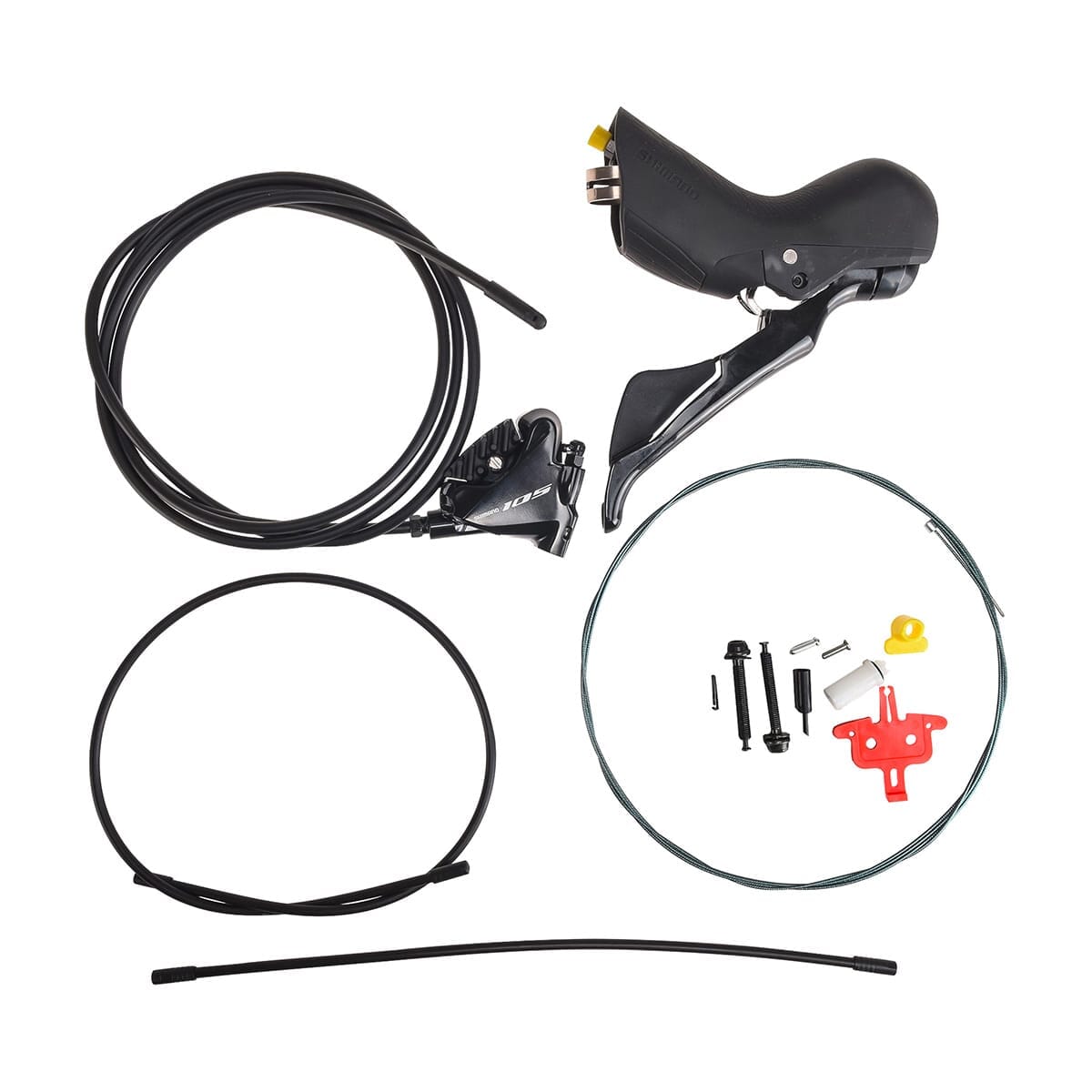 Par de Manete e Pinça SHIMANO 105 R7020 2x11 Flat Mount Sem Disco