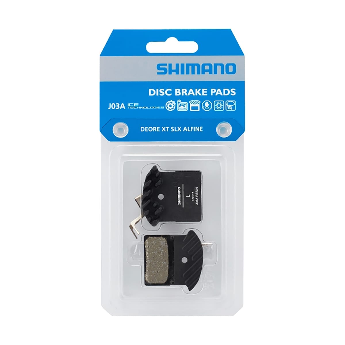Ventilerede Organiske SHIMANO J03A 2-stempel bremseklodser XTR / XT / SLX / DEORE