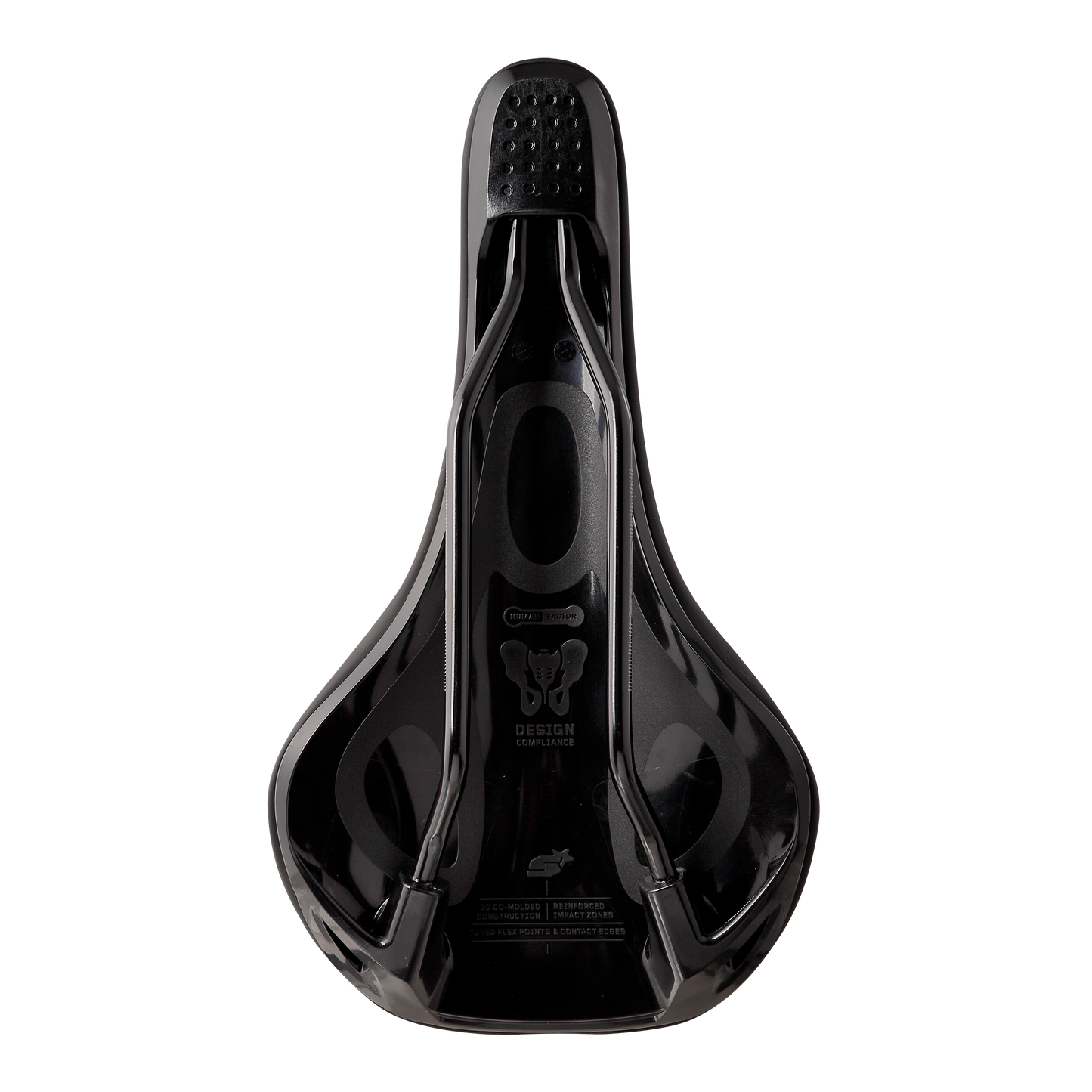 Sæde SPANK OOZY 220 144mm Skinneudsnit CrN/Ti Sort