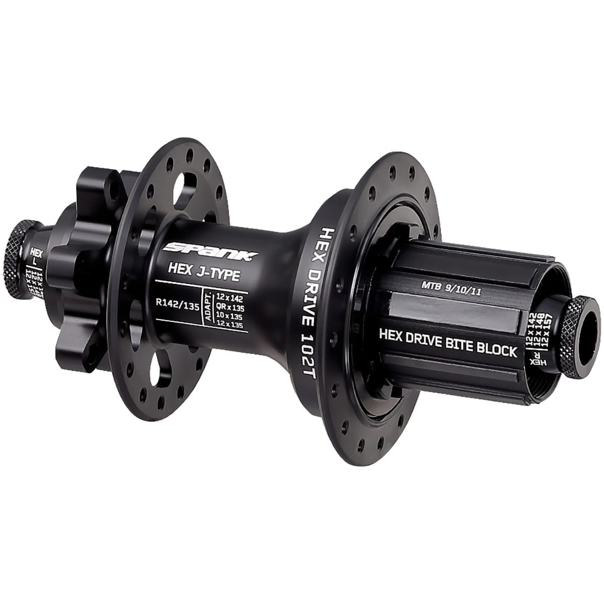 Achternas SPANK HEX DRIVE 102T 12x135/142 mm