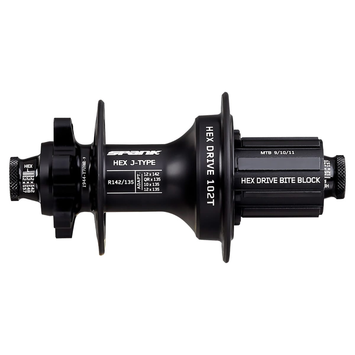 Achternas SPANK HEX DRIVE 102T 12x135/142 mm