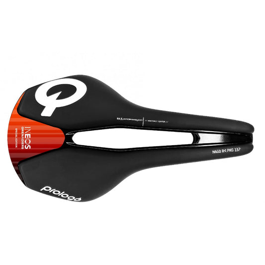 Selle PROLOGO NAGO R4 PAS 137mm Rails Tirox INEOS Noir/Rouge