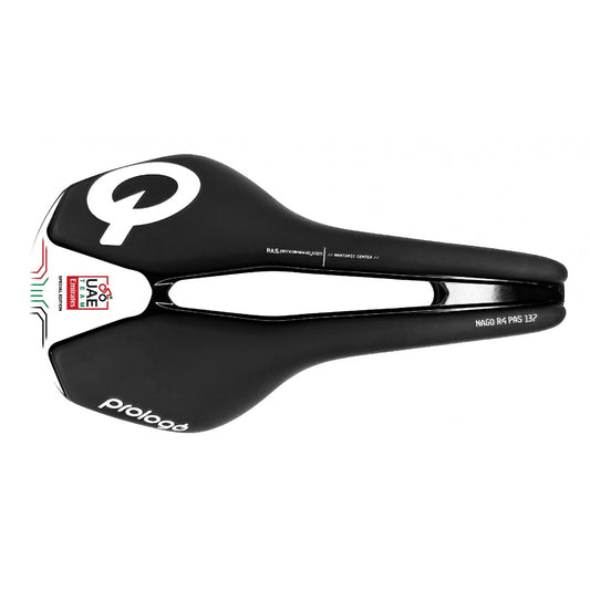 Selle PROLOGO NAGO R4 PAS 137mm Rails Tirox Noir/Blanc UAE