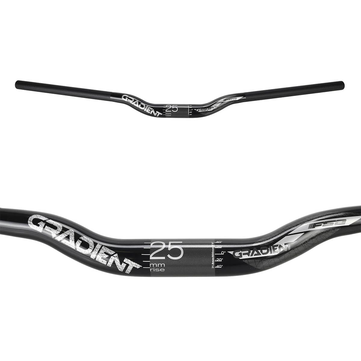 Lenker FSA GRADIENT Aluminium Rise 25mm 31,8/800mm Schwarz