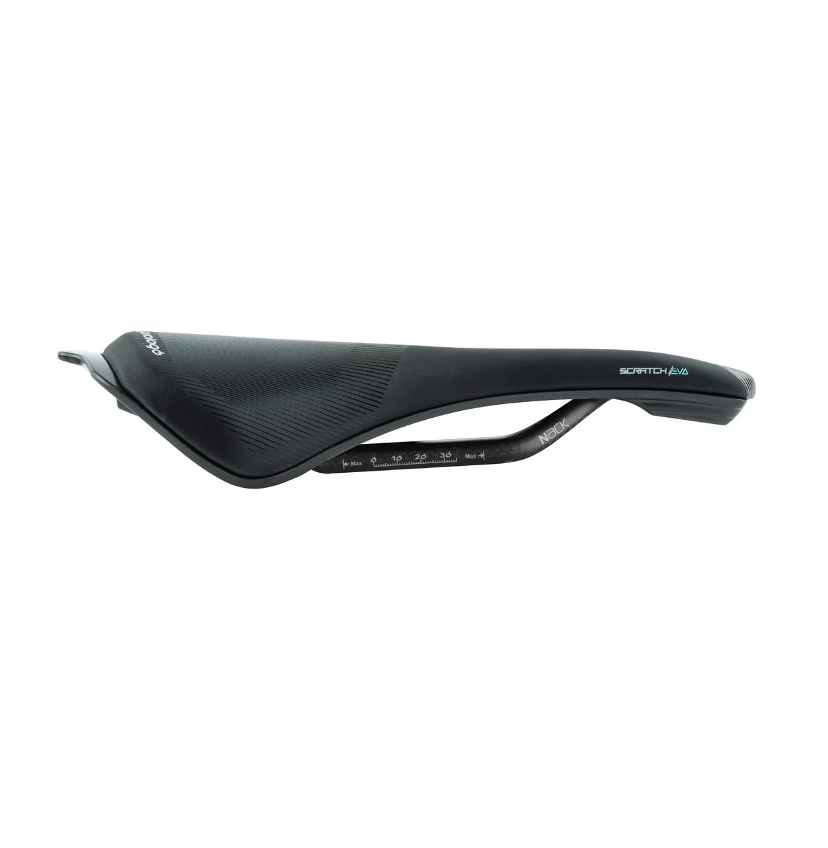 Selim PROLOGO SCRATCH EVA Largura 140mm Guias Nack Carbono Preto