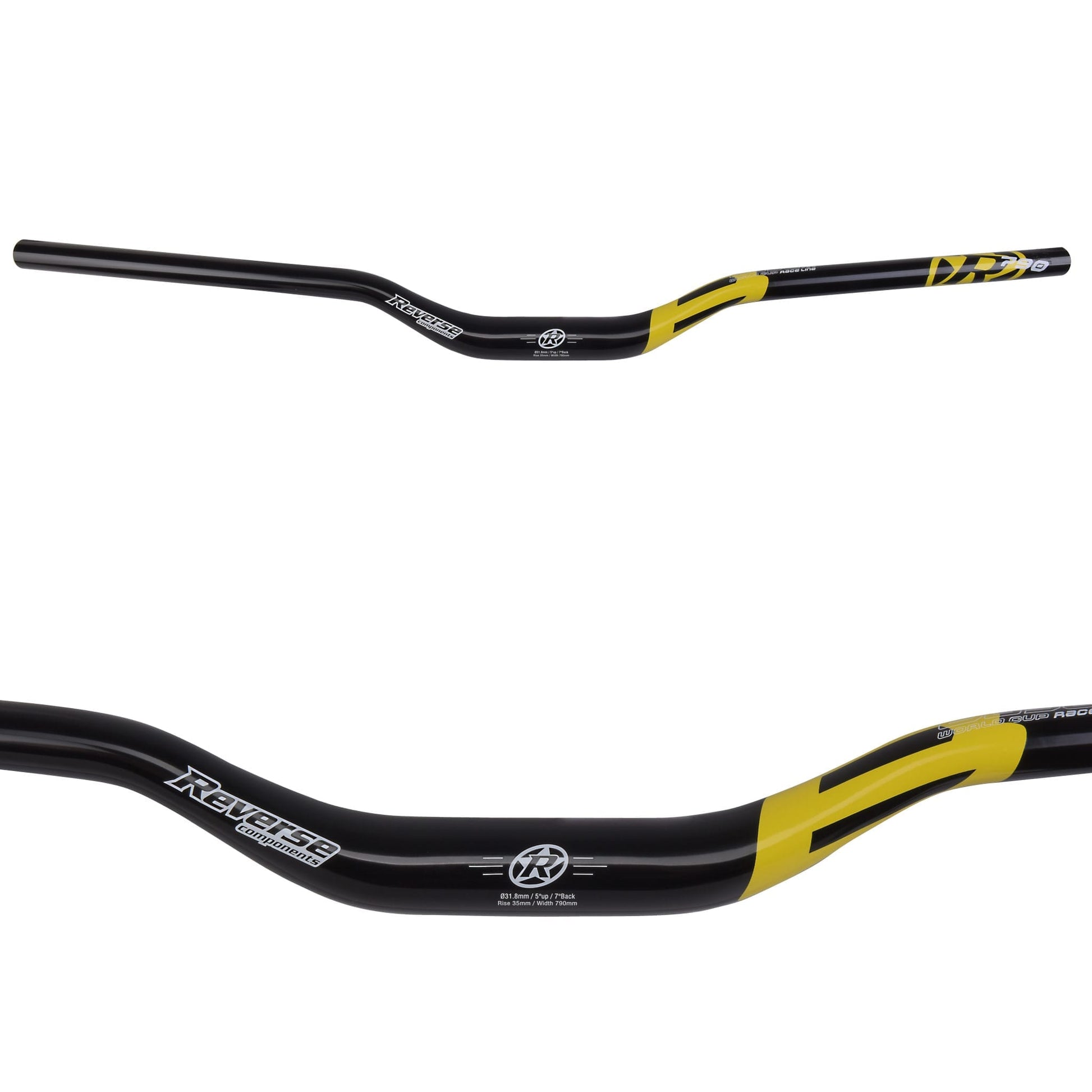 Manubrio REVERSE COMPONENTS BASE Rise 35mm 790mm Nero/Giallo