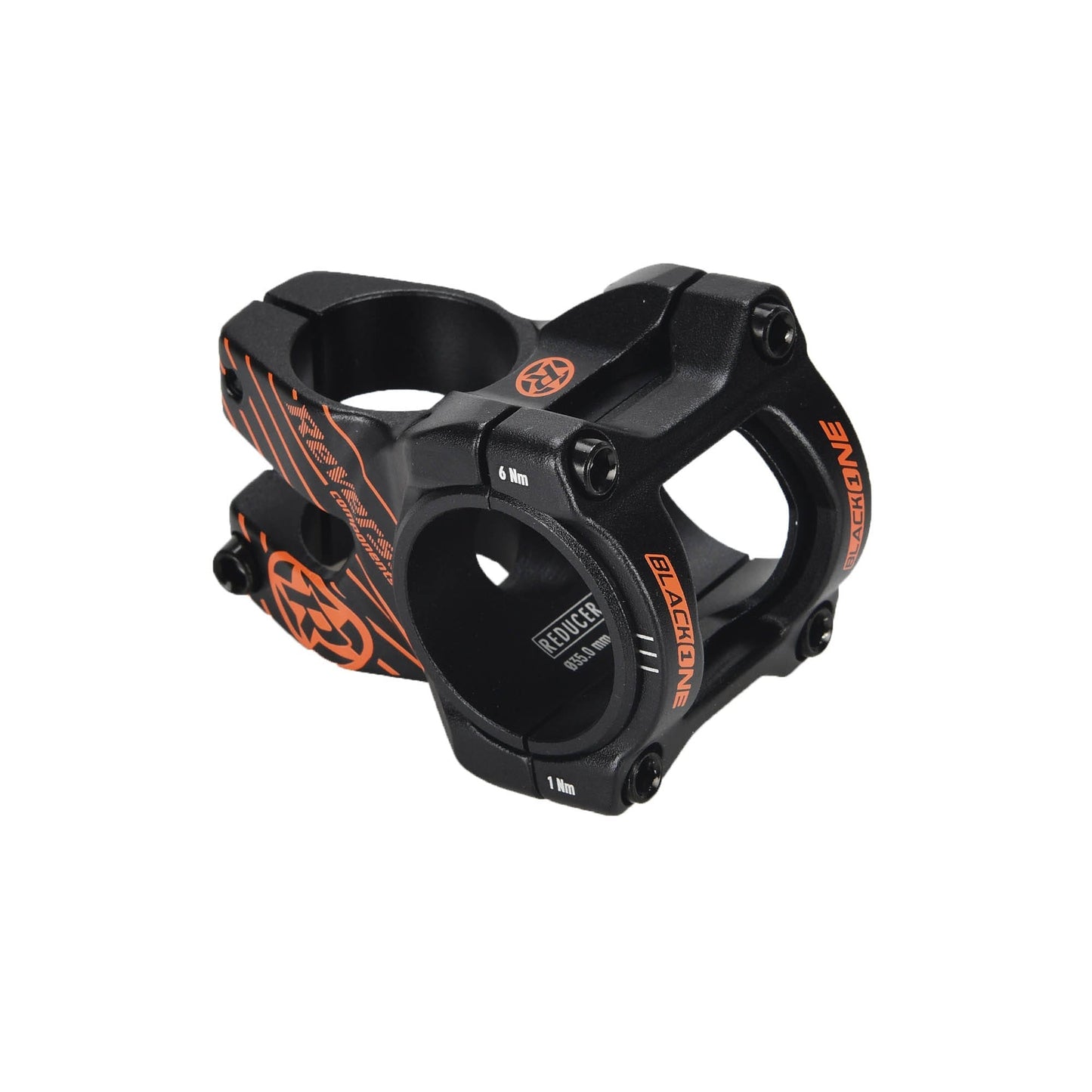 Attacco manubrio REVERSE COMPONENTS BLACK ONE D-2 Nero/Arancione
