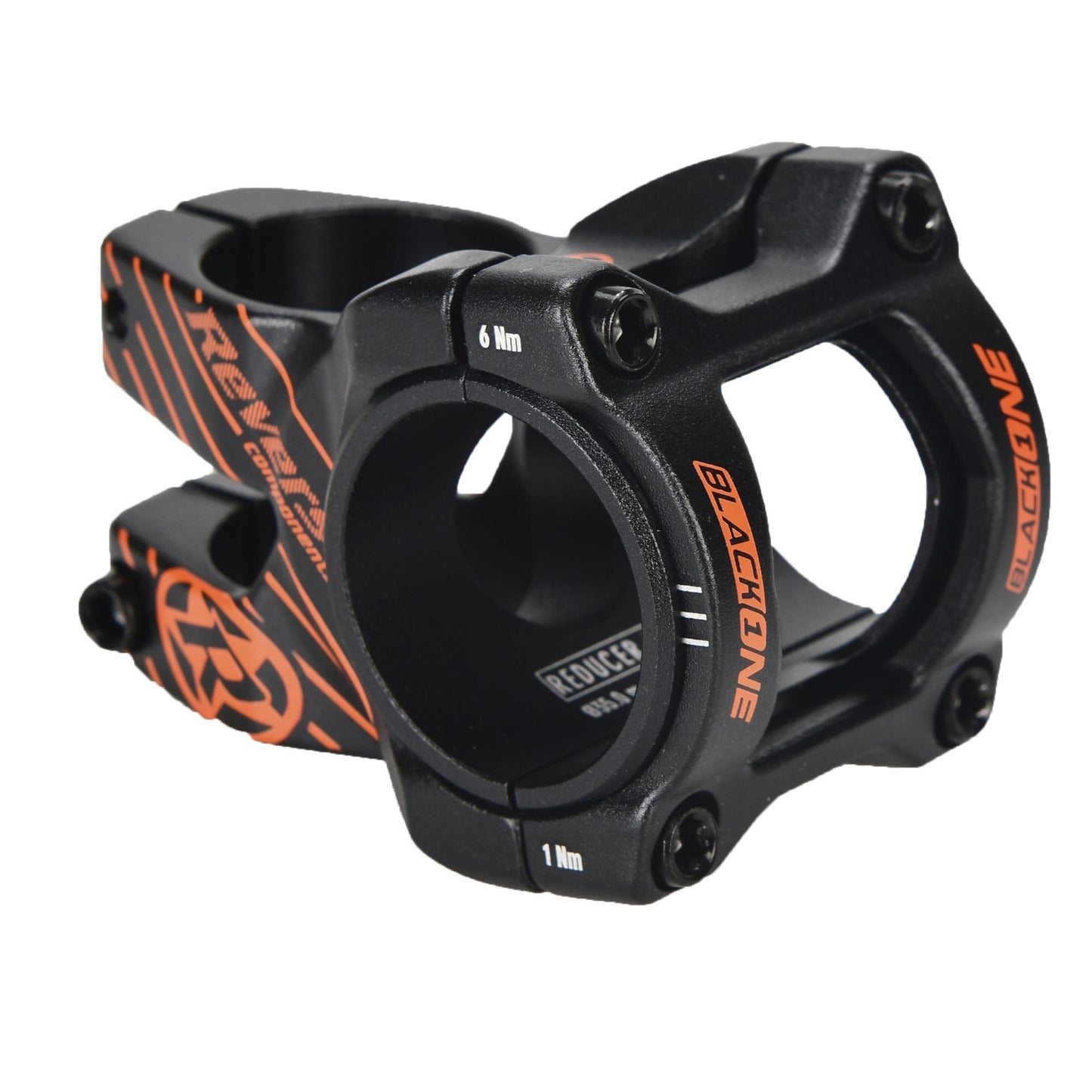 Attacco manubrio REVERSE COMPONENTS BLACK ONE D-2 Nero/Arancione