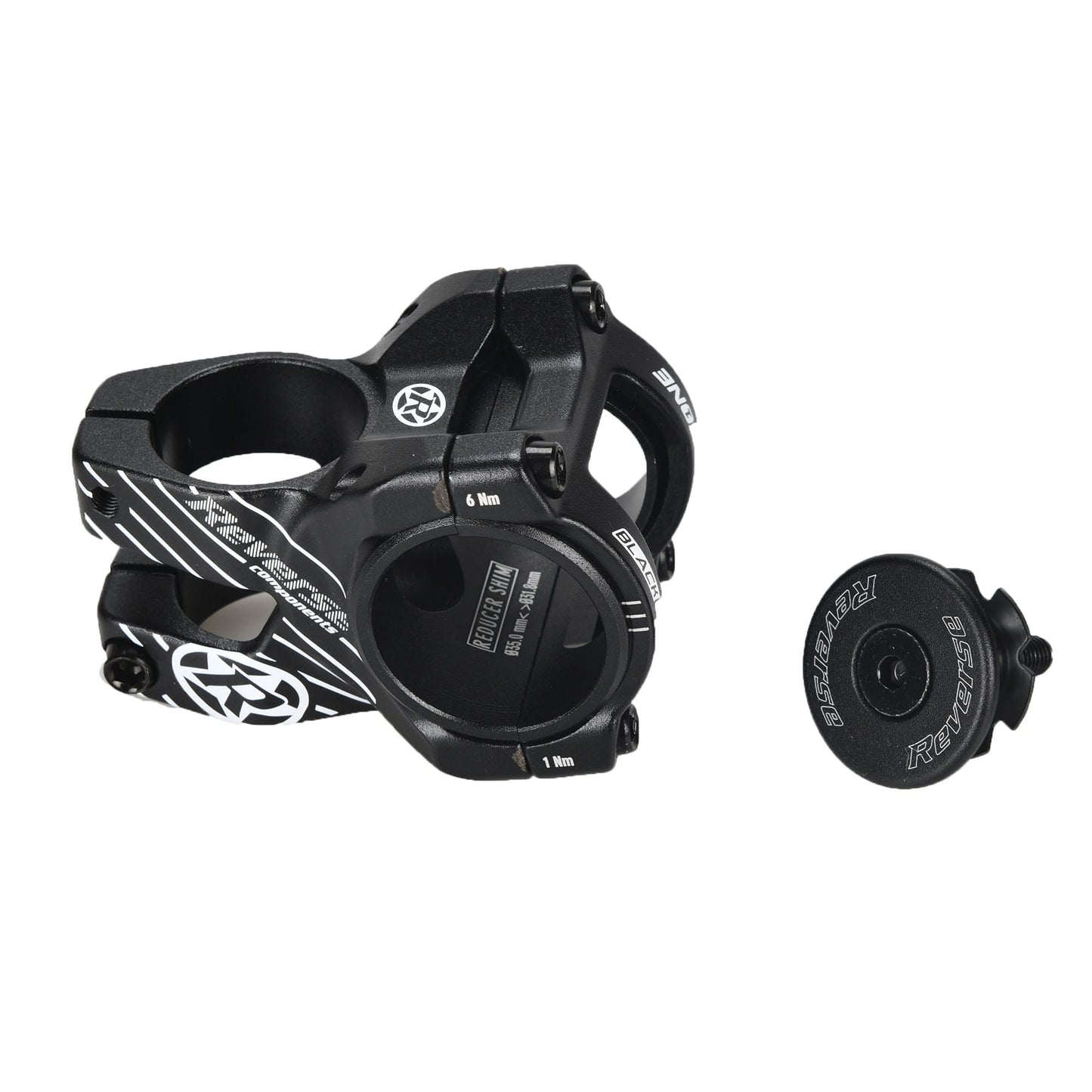 REVERSE COMPONENTS BLACK ONE D-2 Stem Black/White