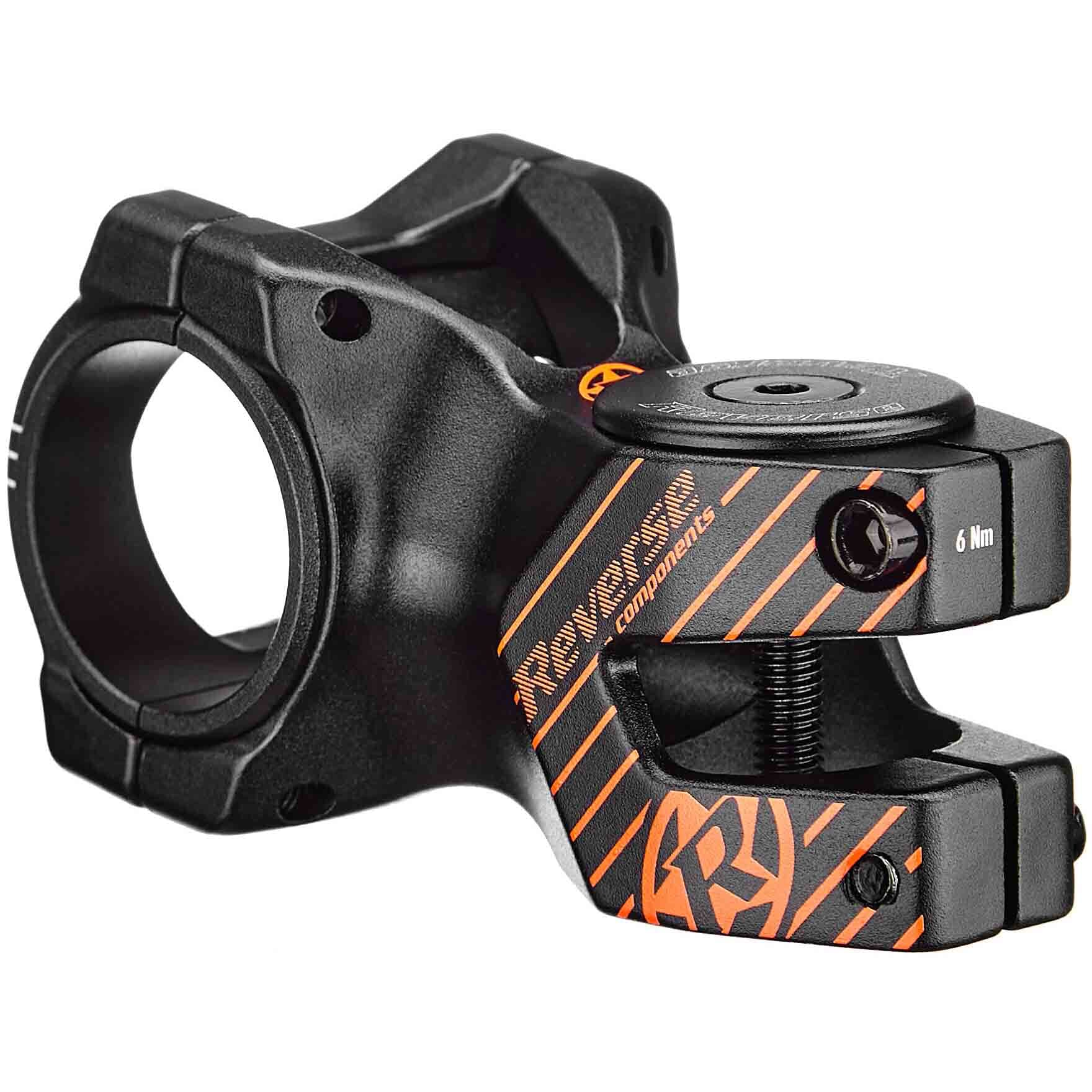 Attacco manubrio REVERSE COMPONENTS BLACK ONE D-2 Nero/Arancione