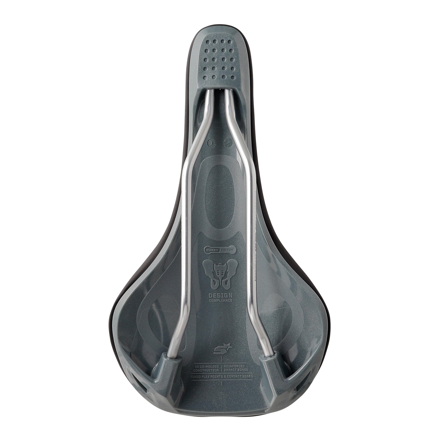 Selle SPANK OOZY 220 144mm Rails CrN/Ti Gris