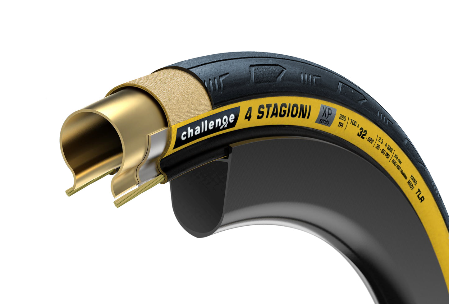 Pneu CHALLENGE 4 STAGIONI XP 700c Tubeless Ready Beige