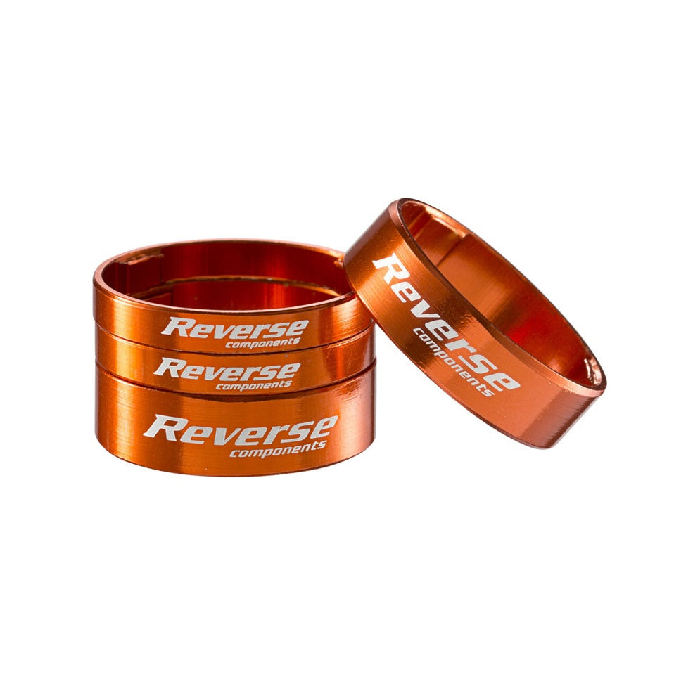 Kit Entretoises de Direction REVERSE COMPONENTS Aluminium Ultra-Light 1"1/8 Orange