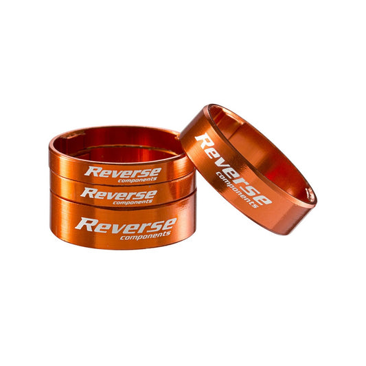 Kit Entretoises de Direction REVERSE COMPONENTS Aluminium Ultra-Light 1"1/8 Orange