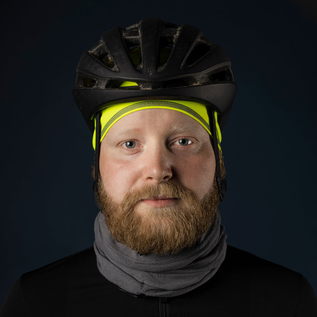 Žltá čiapka pod prilbu GRIPGRAB THERMO HI-VIS na jar a jeseň