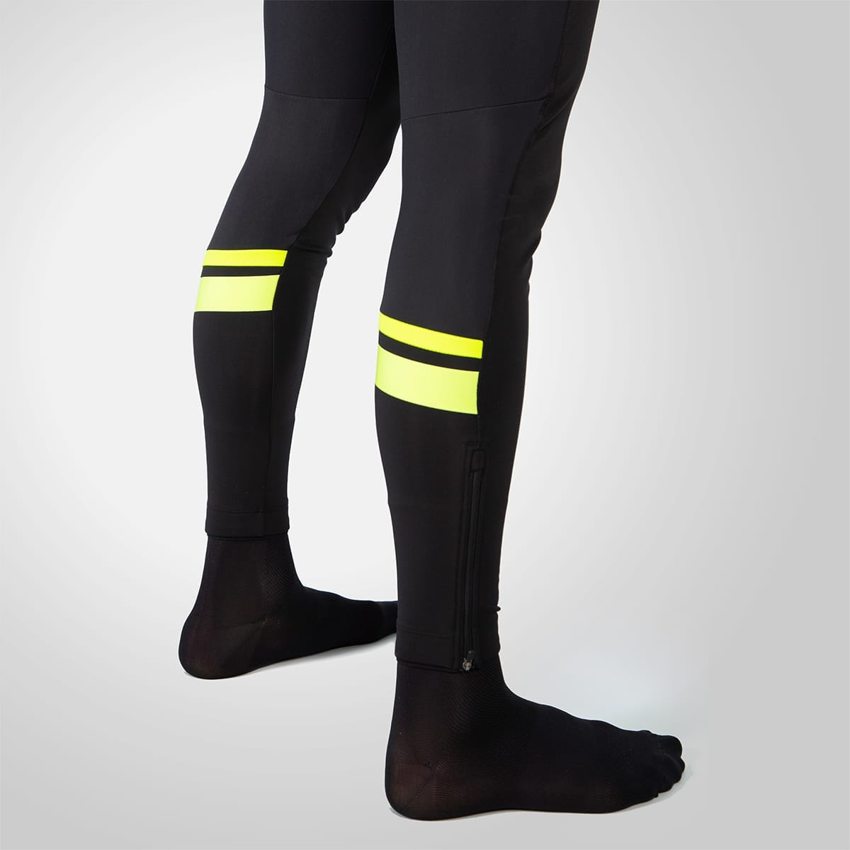 Culote Largo con Tirantes ENDURA WINDCHILL Negro/Amarillo