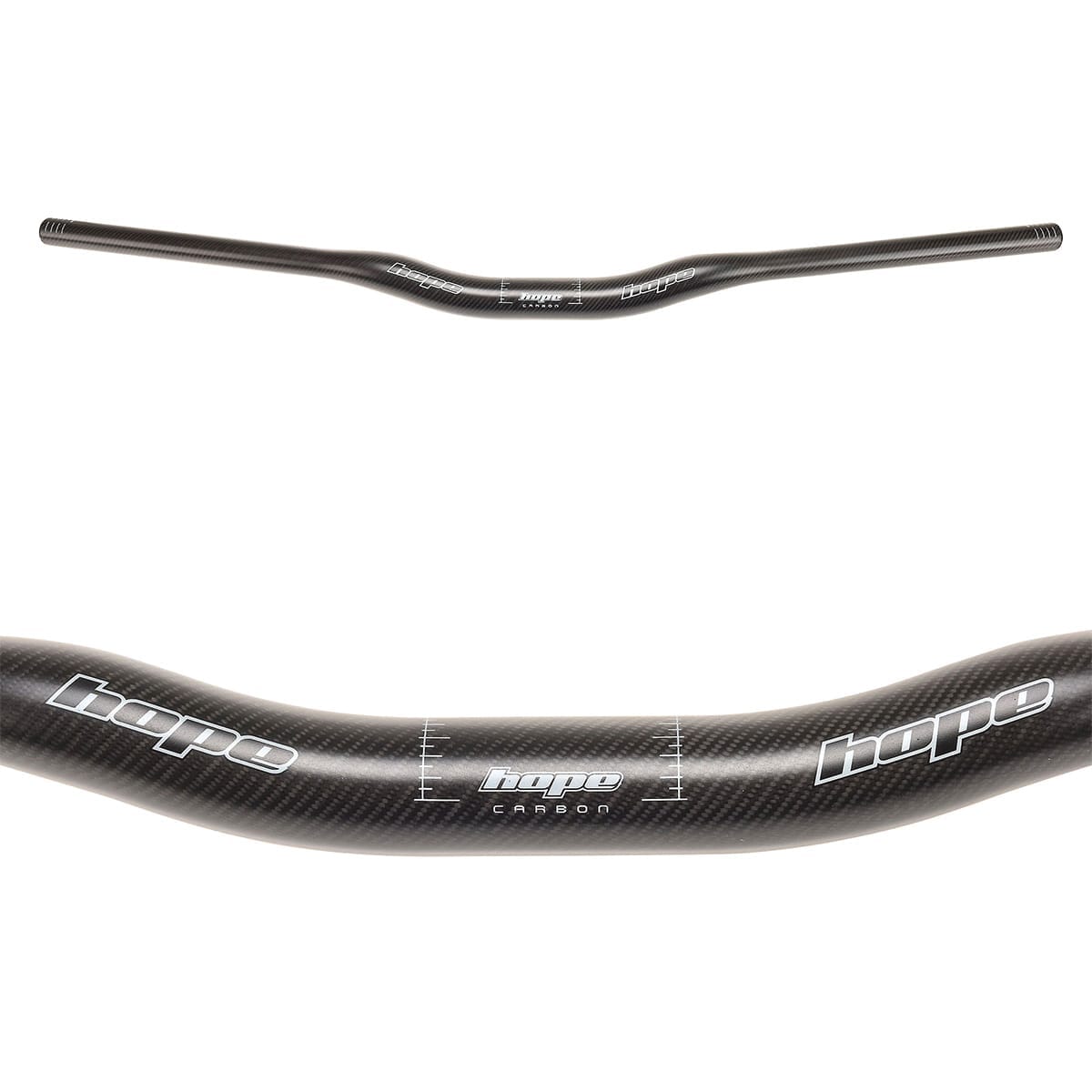 HOPE carbon stuur met 35 mm verhoging, 800 mm, zwart
