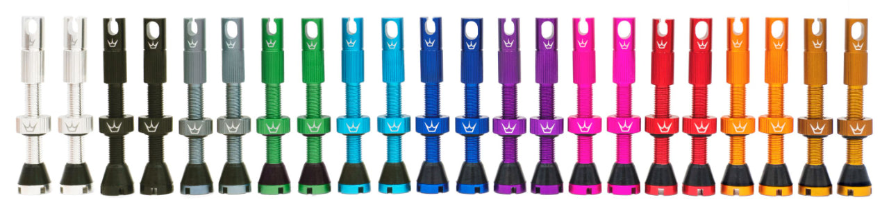 Válvulas Tubeless PEATY'S x Chris King MK2 Presta 42 mm (x2) Azul