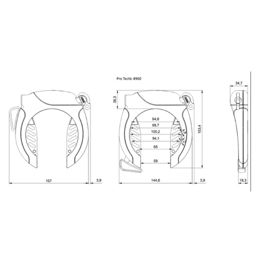Antivol de Cadre ABUS PRO TECTIC R 4960 NR